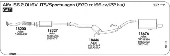 SIGAM AR118 Exhaust System